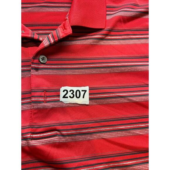 Roundtree &‎ Yorke Performance Golf Polo Shirt Mens Size Medium Red Short Sleeve - Picture 4 of 4